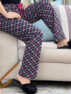 شلوار راحتی نخی زنانه کد ۱۵۵۶1